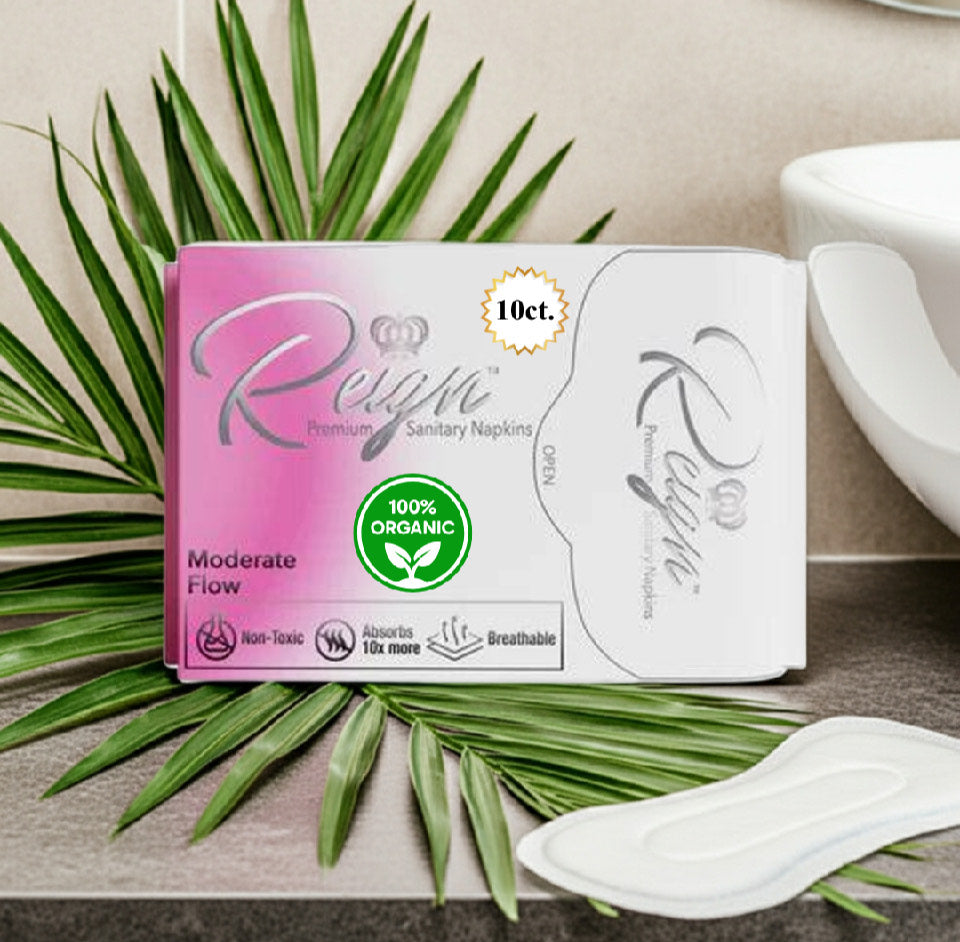 Reign Premium Sanitary Napkins Moderate Flow Maxi Pads for Women