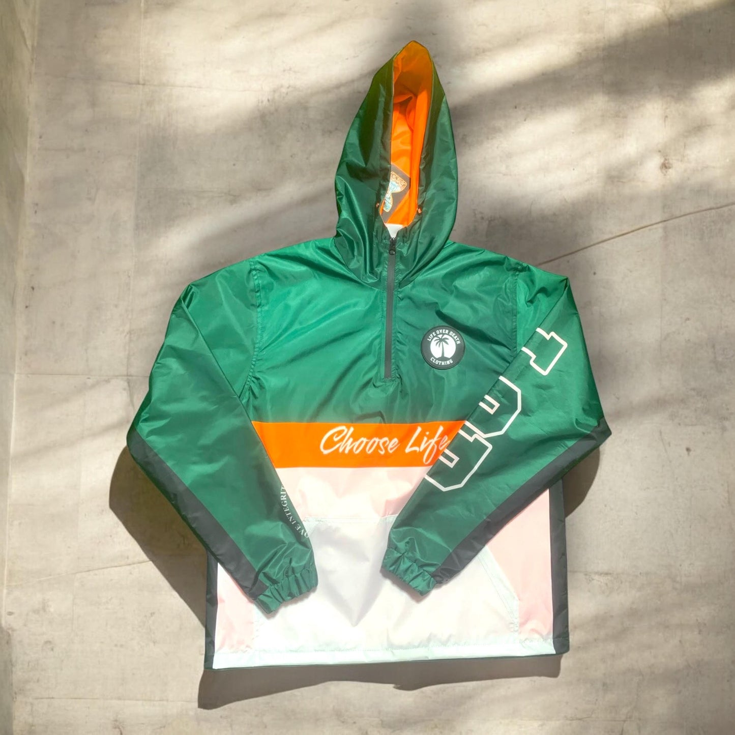Green “Choose Life” Pullover Hoodie – Life Over Death Collection