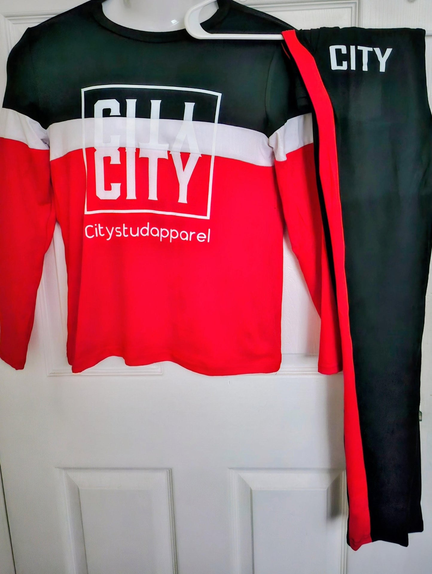 Citystudapparel Logo 2pc Casual Long Sleeve Sweatsuit for Women's by City Stud's LLC