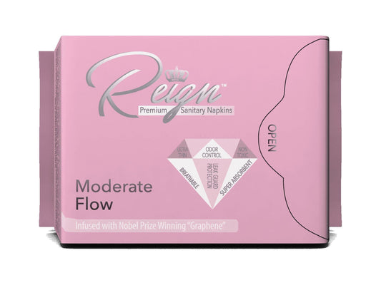 Reign Premium Sanitary Napkins Moderate Flow Maxi Pads for Women