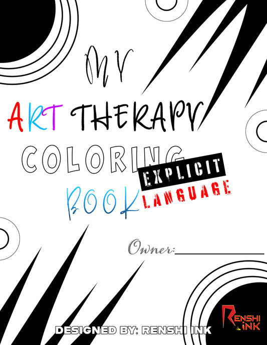 Adult Art Therapy Coloring Book by Renshi Ink