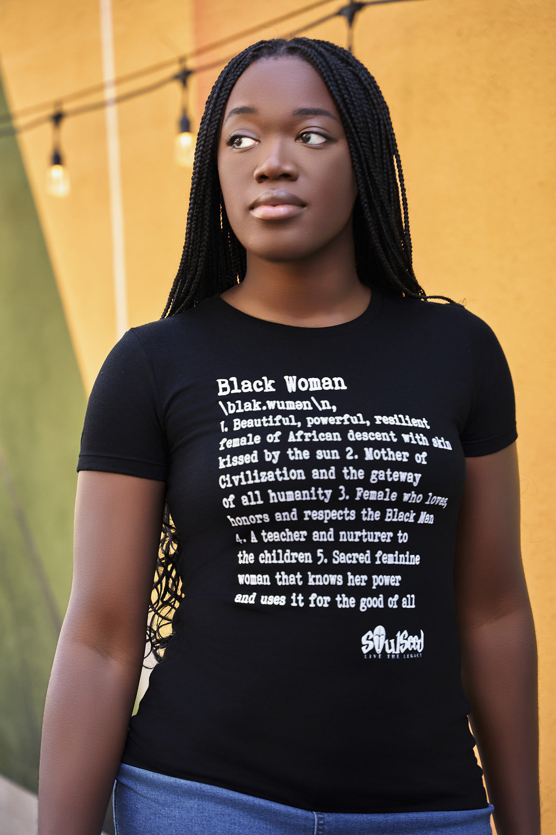 Definition of a Black Women Shirt (Black) BY Soulseed Apparel