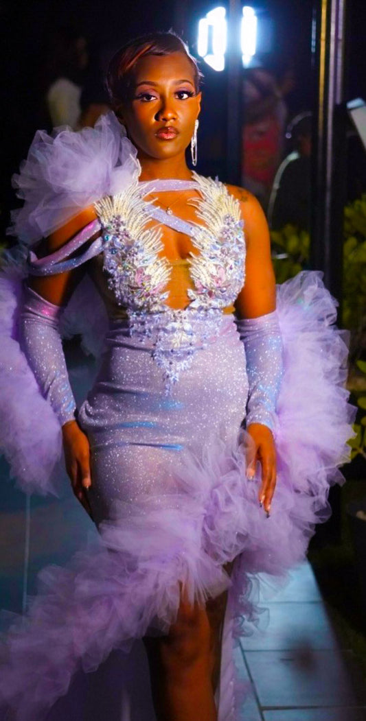 Twilight Purple Gown&Gloves