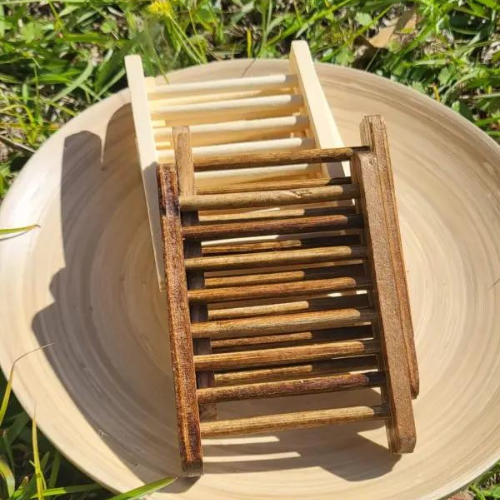 Bamboo Wood Soap Dish by Blessed Bath