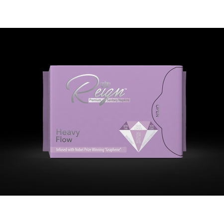 Reign Premium Sanitary Napkins Heavy Flow Maxi Pads 8 Count