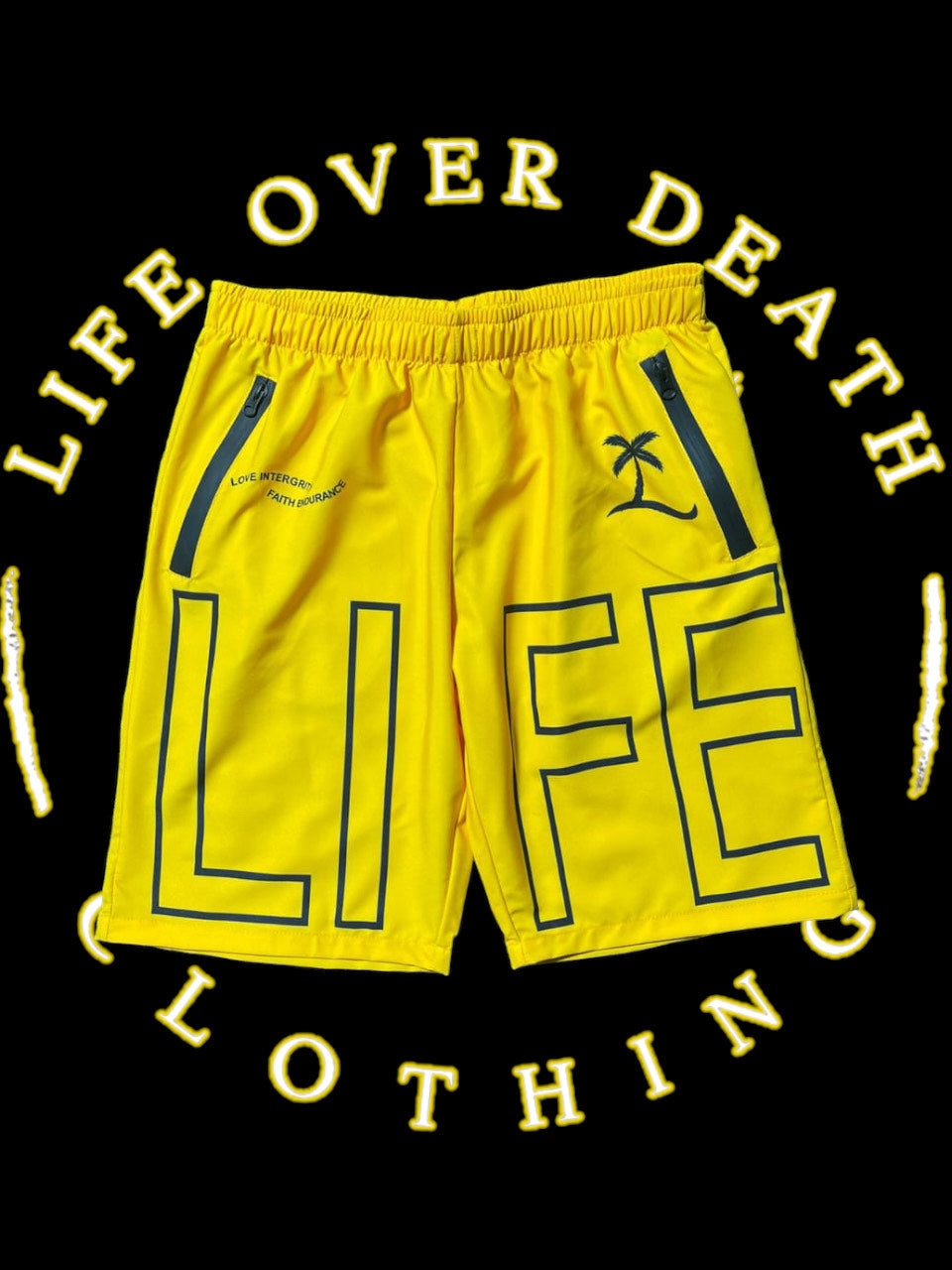 Gold Life Over Death Gym Shorts – LOD Active Collection