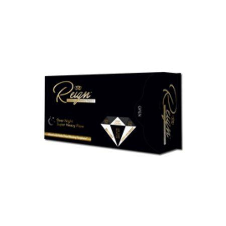Reign Premium Sanitary Napkins Super Heavy Flow Overnight Maxi Pads with Wings 7 Count