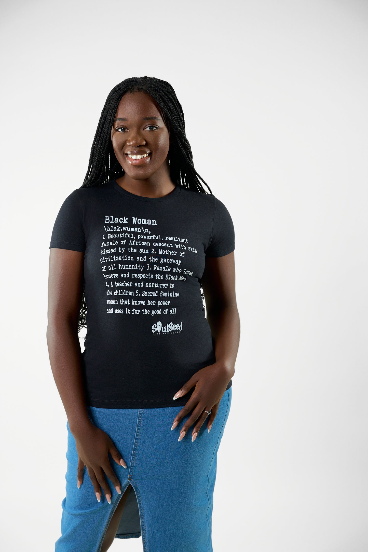 Definition of a Black Women Shirt (Black) BY Soulseed Apparel
