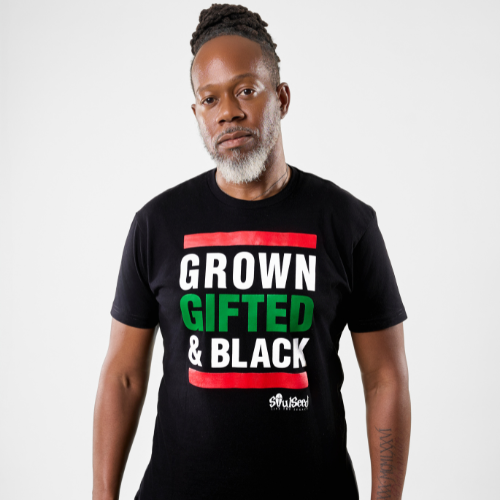 Grown Gifted & Black Unisex T-Shirt by Soulseed